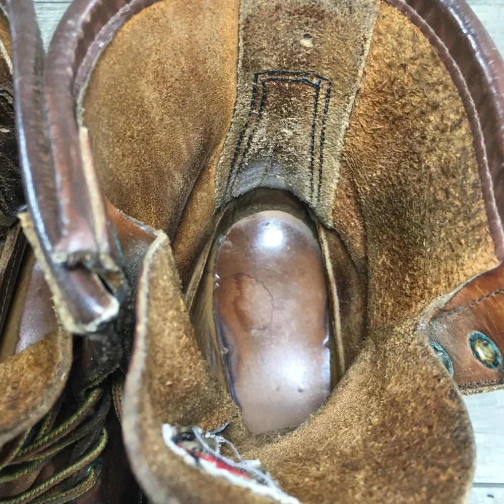 Classic Red Wing Heritage 877 8-Inch Moc Toe Leather Work Mens Boots Size 8 D